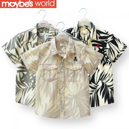 Chemise garçon MAYBES WORLD à manche courte - Ref 2077517