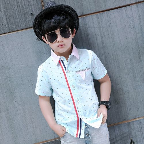 Chemise garçon à manche courte - Ref 2077524