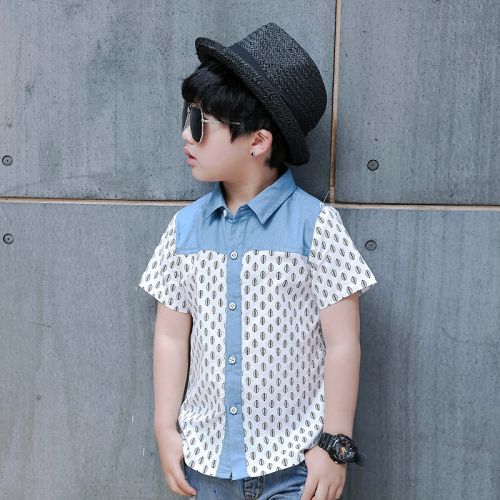 Chemise garçon à manche courte - Ref 2077526