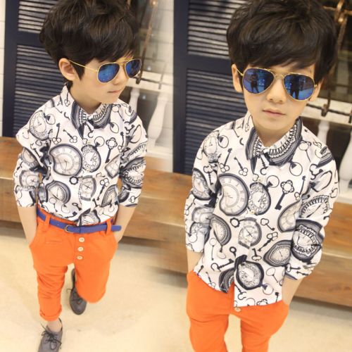 Chemise garçon à manche longue - Ref 2077543