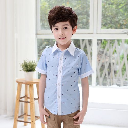 Chemise garçon à manche courte - Ref 2077552