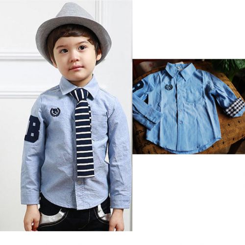 Chemise garçon à manche longue en Toile de coton - Ref 2077558