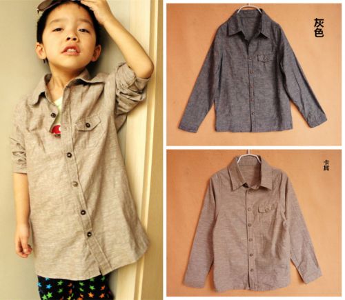 Chemise garçon à manche longue - Ref 2077583