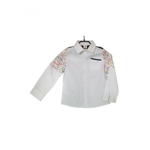 Chemise garçon à manche longue en Toile de coton - Ref 2077661
