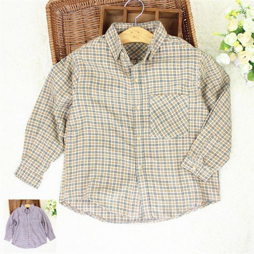 Chemise garçon à manche longue en coton - Ref 2077676