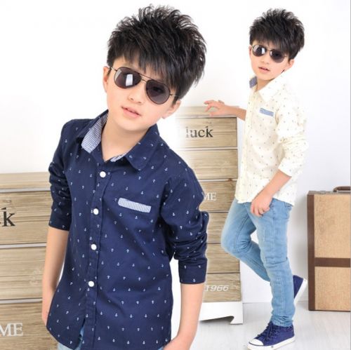 Chemise garçon à manche longue - Ref 2077735