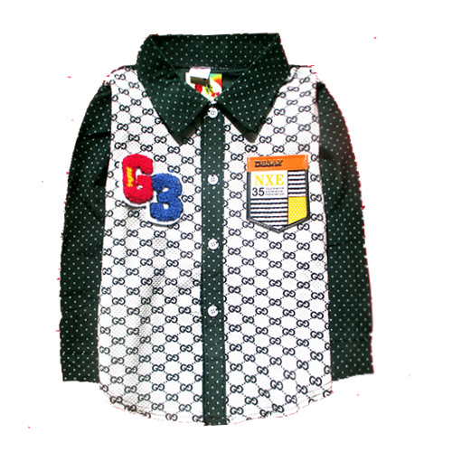 Chemise garçon à manche longue en velours - Ref 2077832