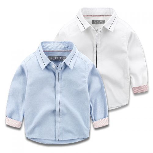 Chemise garçon à manche longue en Toile de coton - Ref 2077893