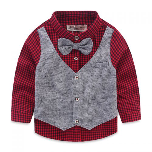 Chemise garçon à manche longue en Toile de coton - Ref 2077894