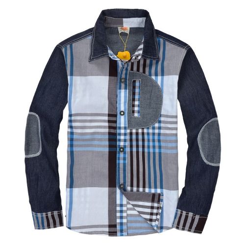 Chemise garçon à manche longue en Toile de coton - Ref 2077982