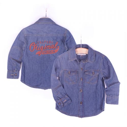 Chemise garçon CALPANY à manche longue en toile - Ref 2078005