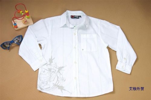 Chemise garçon à manche longue en coton - Ref 2078032