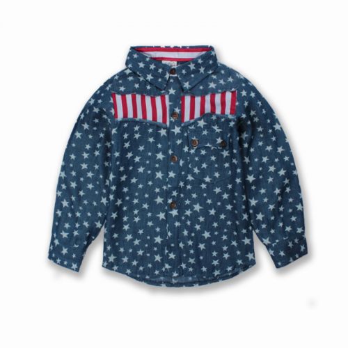 Chemise garçon à manche longue en Toile de coton - Ref 2078067