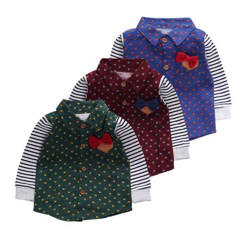 Chemise garçon à manche longue en Toile de coton - Ref 2078069
