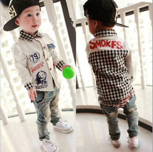 Chemise garçon à manche longue - Ref 2078088