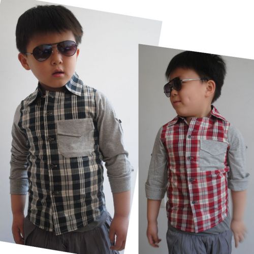 Chemise garçon à manche longue - Ref 2078103