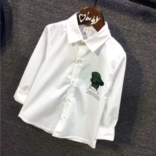 Chemise garçon à manche longue en Toile de coton - Ref 2078347