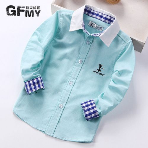 Chemise garçon à manche longue en Toile de coton - Ref 2078440