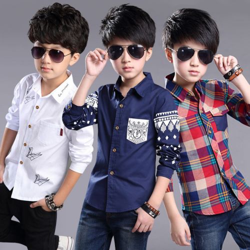 Chemise garçon à manche longue - Ref 2078461