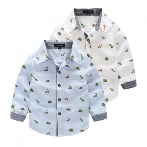 Chemise garçon à manche longue en Toile de coton - Ref 2078482