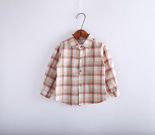 Chemise garçon PMXW à manche longue en coton - Ref 2078526