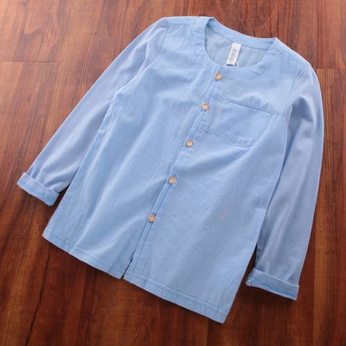 Chemise garçon à manche longue en Toile de coton - Ref 2078541