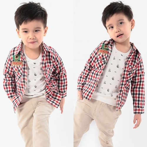 Chemise garçon à manche longue - Ref 2078547