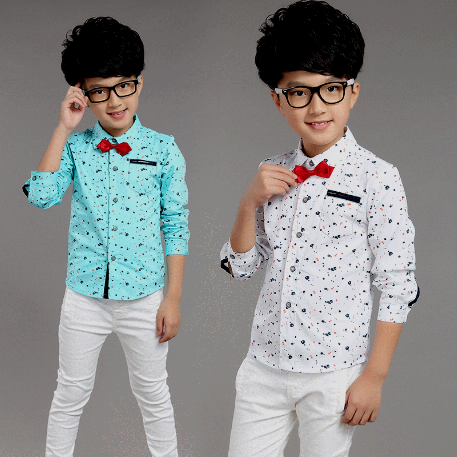 Chemise garçon à manche longue - Ref 2078588