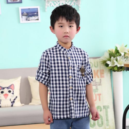 Chemise garçon à manche longue en Toile de coton - Ref 2078617