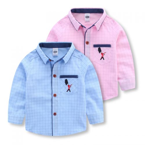 Chemise garçon à manche longue en Toile de coton - Ref 2078631