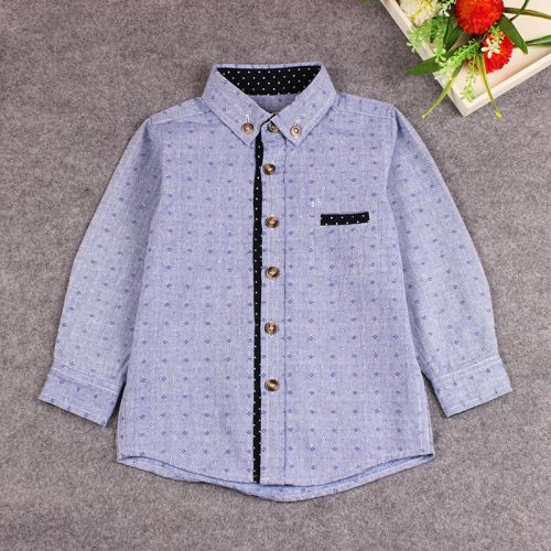 Chemise garçon à manche longue en Toile de coton - Ref 2078689