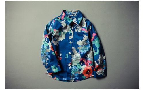 Chemise garçon à manche longue en Toile de coton - Ref 2078697