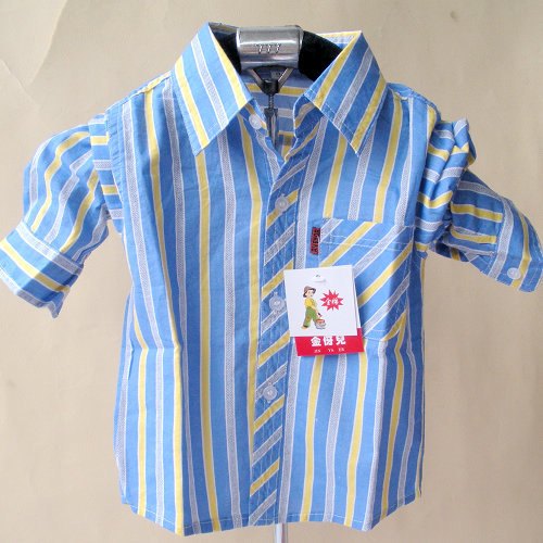 Chemise garçon à manche longue en coton - Ref 2078729