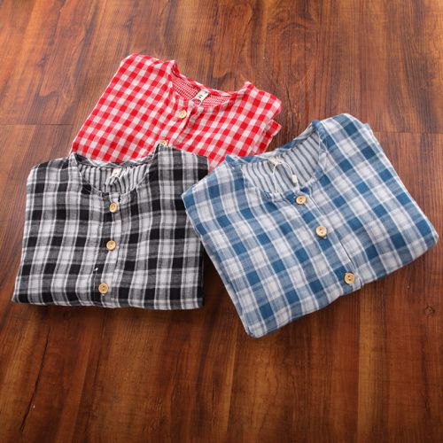 Chemise garçon à manche longue en Toile de coton - Ref 2078790