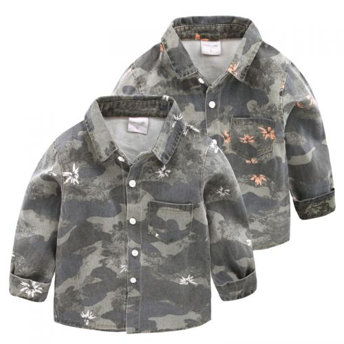 Chemise garçon à manche longue en Toile de coton - Ref 2078818