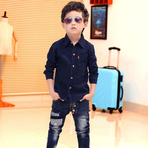 Chemise garçon à manche longue - Ref 2078823