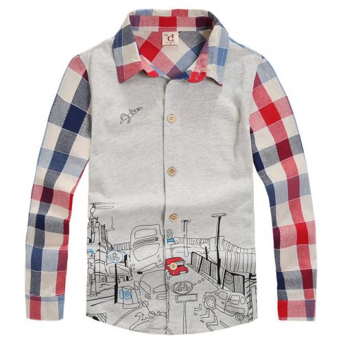 Chemise garçon à manche longue - Ref 2078831