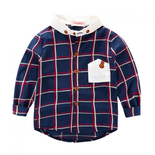 Chemise garçon à manche longue en Toile de coton - Ref 2078856