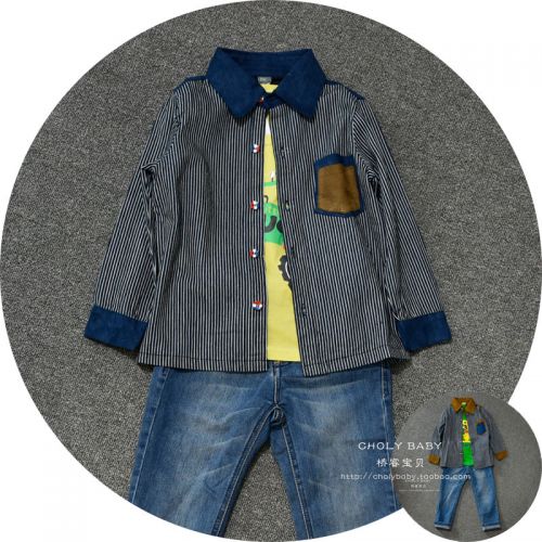 Chemise garçon à manche longue en coton - Ref 2078966