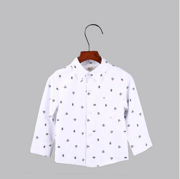 Chemise garçon DUODUO à manche longue en Toile de coton - Ref 2079039
