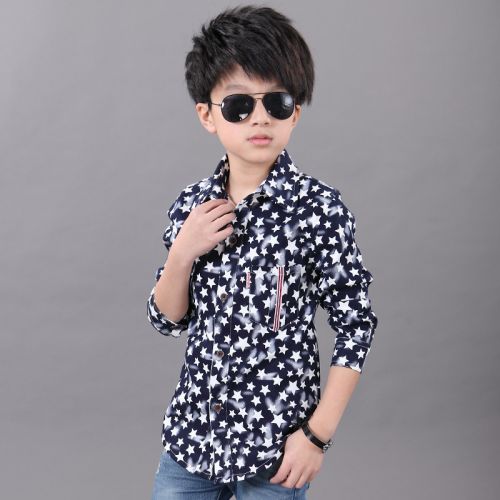 Chemise garçon à manche longue en Toile de coton - Ref 2079141