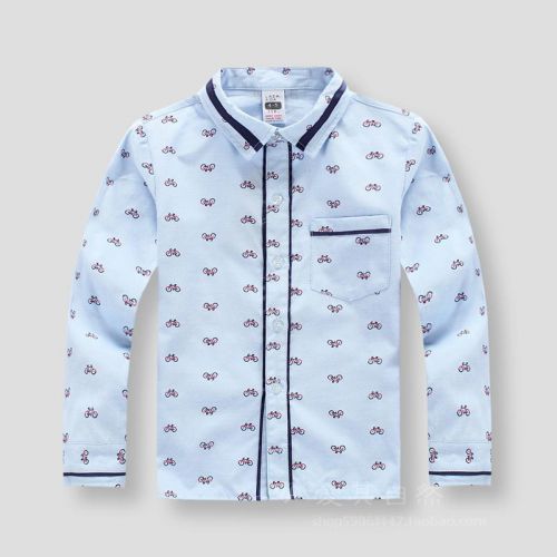 Chemise garçon à manche longue en coton - Ref 2079179