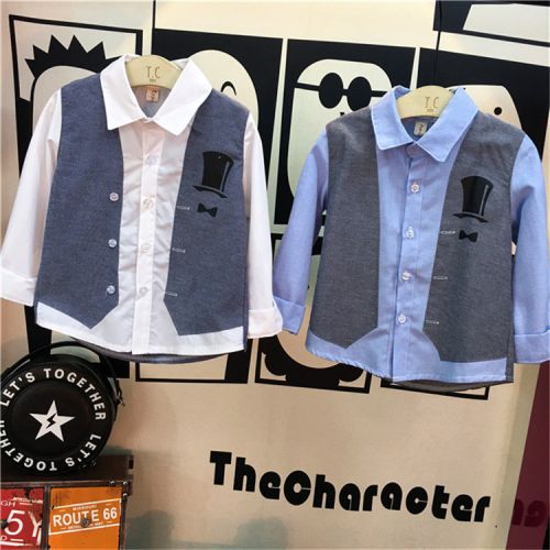 Chemise garçon à manche longue en lin - Ref 2079200