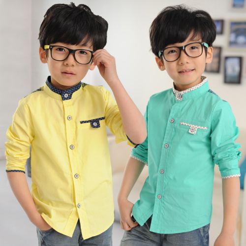 Chemise garçon à manche longue en coton - Ref 2079259
