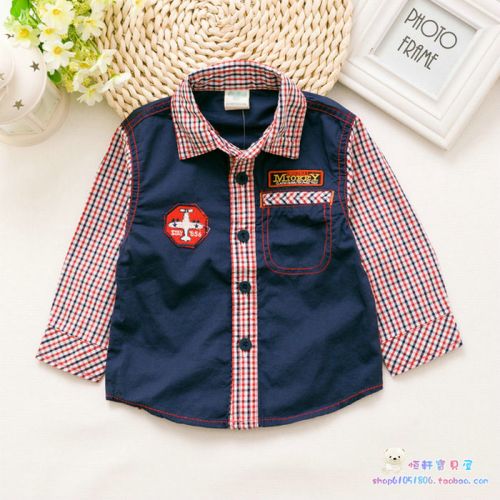 Chemise garçon XIAOYANZI à manche longue - Ref 2079278