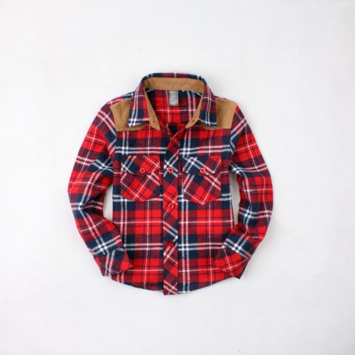 Chemise garçon à manche longue en flanelle - Ref 2079311