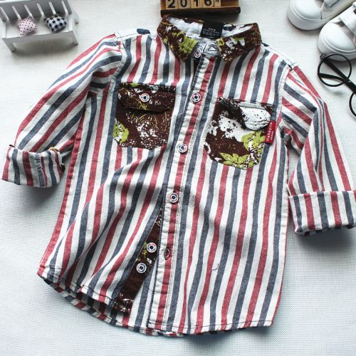 Chemise garçon à manche longue - Ref 2079332