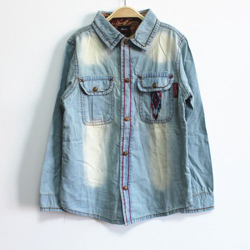Chemise garçon à manche longue en coton - Ref 2079397