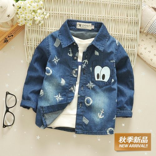 Chemise garçon à manche longue en toile - Ref 2079436