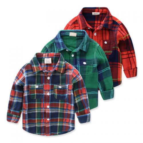 Chemise garçon à manche longue en Toile de coton - Ref 2079447